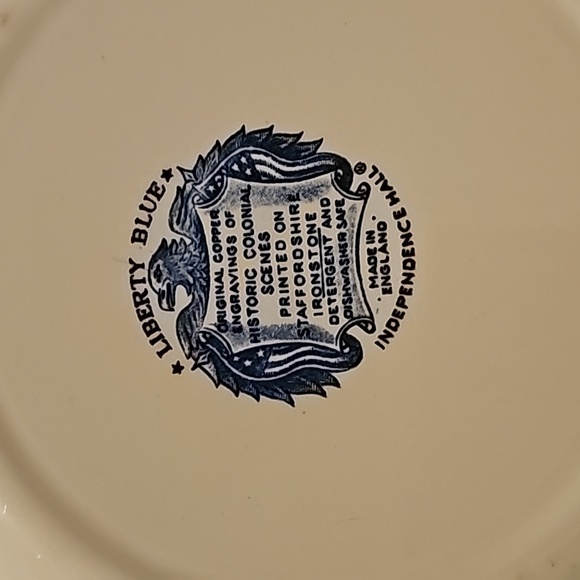 Staffordshire Ironstone place settings..set of plate, bowl, and salad plate - Picture 5 of 6